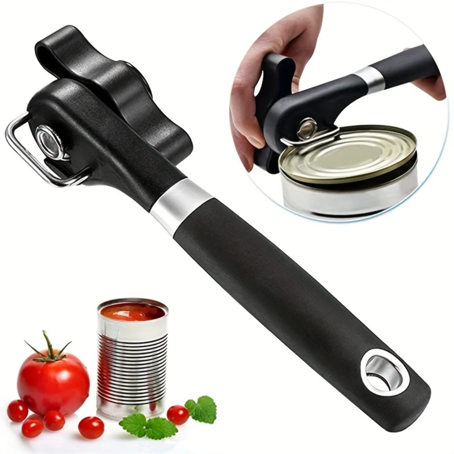 

Multi- Metal Can Opener - Adjustable Manual Jar Lid Opener, Sturdy Kitchen Tool for Cans, Easy Grip Handle, and Restaurant Use,