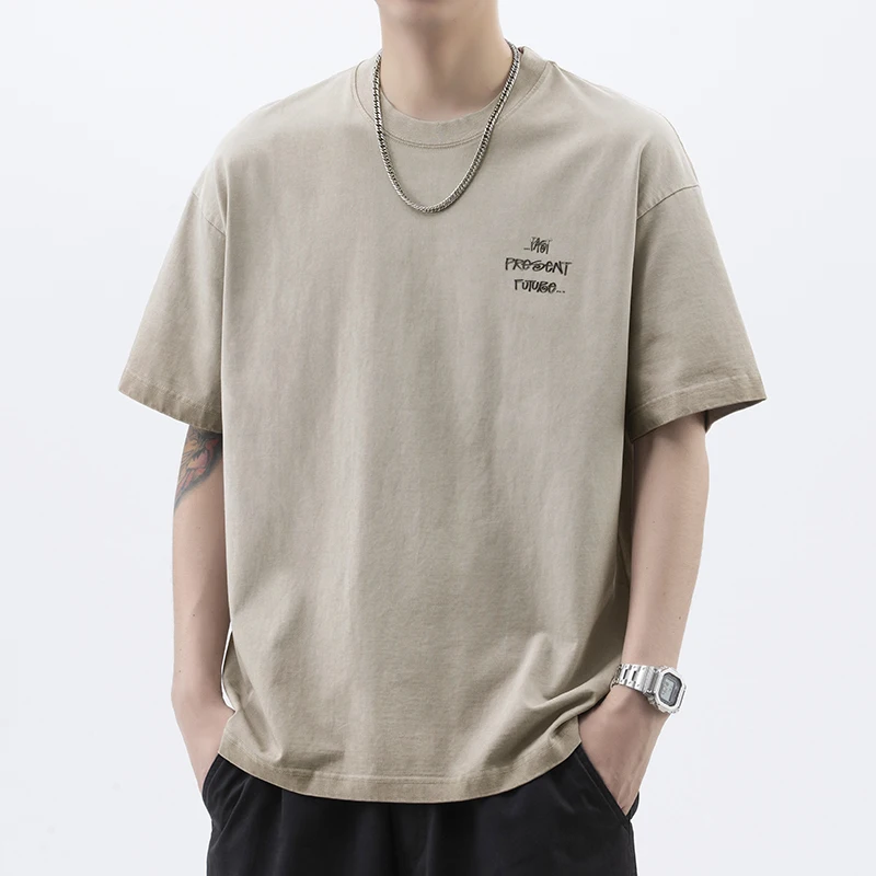 

SLT9929 American high-quality tide brand personality printing loose casual fashion trend versatile men's T short-sleeved