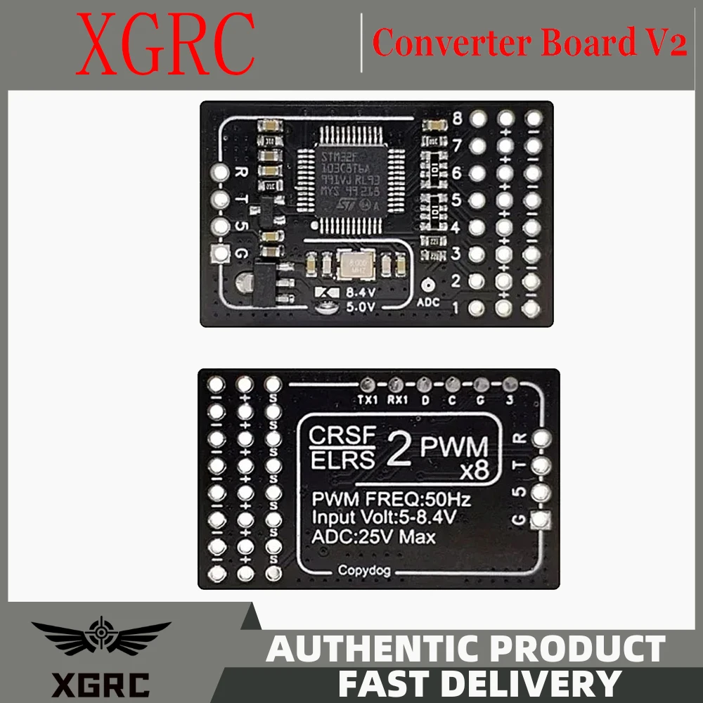 CRSF ELRS Convert PWM 8 CH Converter Board V2 Support High Voltage Servo 6S V Return elrs3.0 All Channel