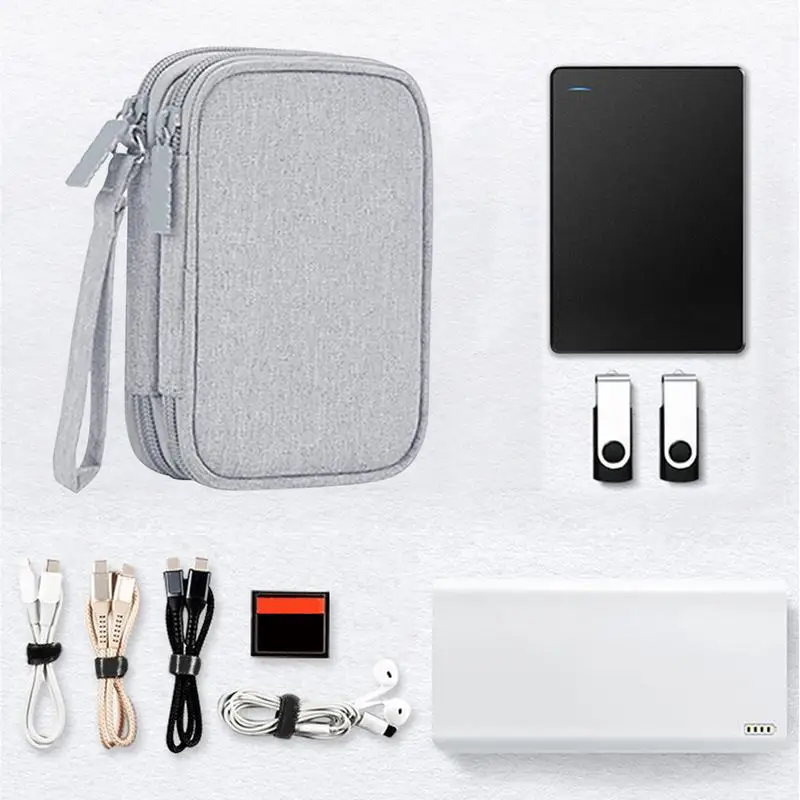 Cable Organizer Bag External Hard Drive Case Portable Waterproof Travel Cable Organizer Bag Pouch Electronic Accessories Carry