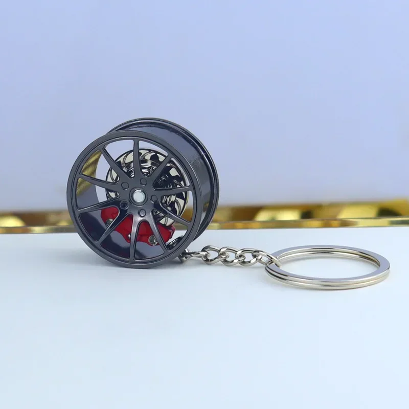 

3D F1 Wheel Hub Keychain Pendant Car Keys Holder Keyring 3D Alloy Model Tyre Car Key Chain Charm Racing Lovers Collectibles