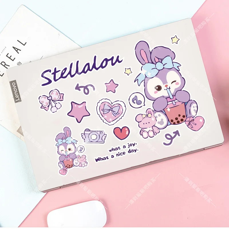 ディズニー漫画ダッフィーかわいいステラルー誕生日プレゼント、車のスクラッチマスク装飾、冷蔵庫、トイレ装飾ステッカー