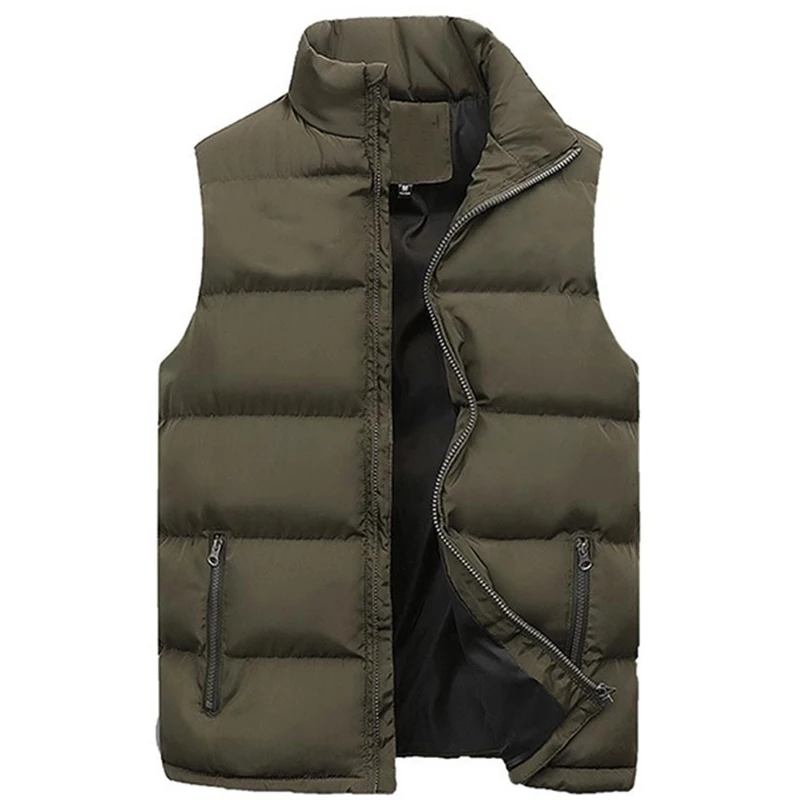 New Fashion  Men's and Women's Vest Autumn Winter Sleeveless Jacket Stand Collar Sleeveless Down Jacket Waistcoats Coats M-5XL