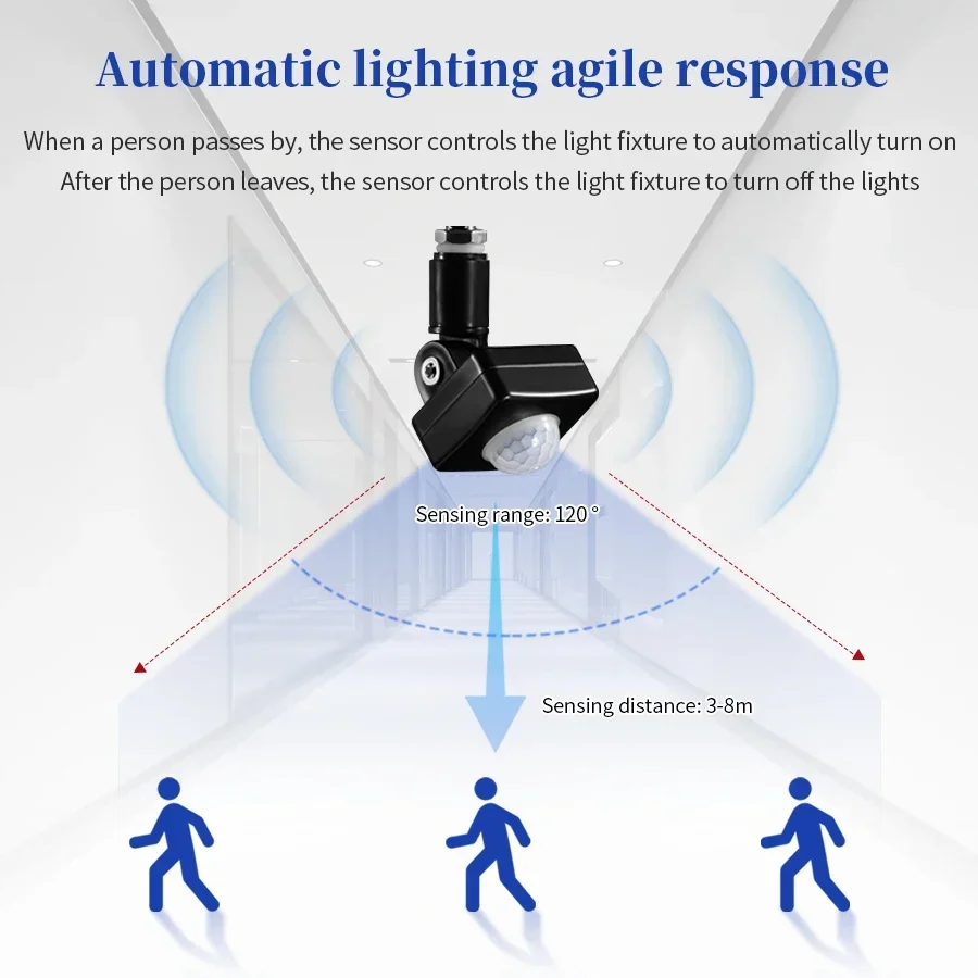 AC85-265V Motion Sensor Detector Smart Light Switch Infrared Human Body Induction Detector For Household Indoor Light Sensor