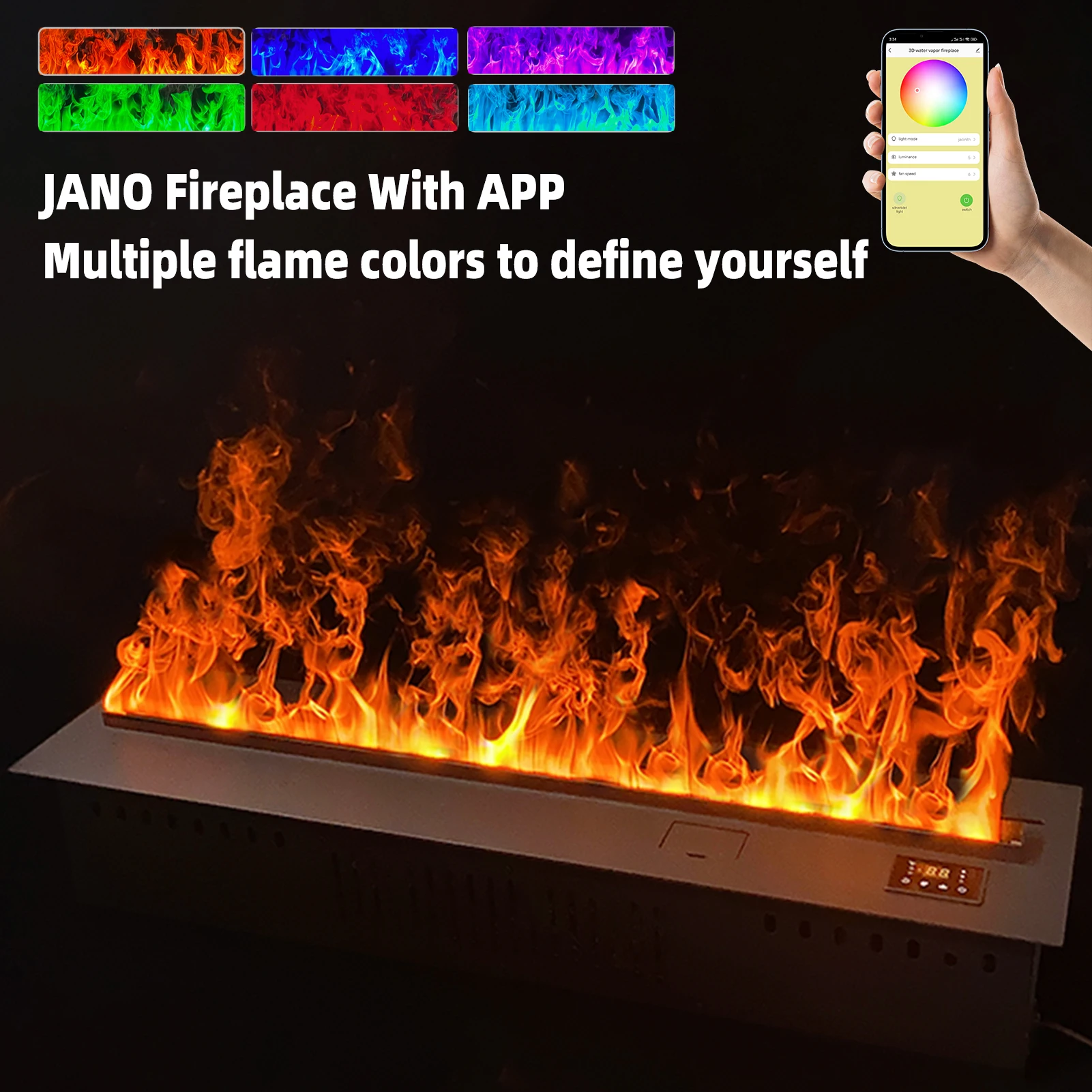 

App/Remote control Customize 3D Water Vapor Fireplace Smart Decoration Safety High-end Electric Steam Fireplace