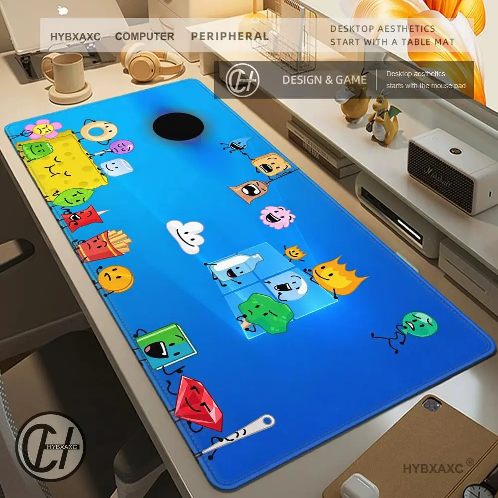 Hot Cartoon BFDI B-Battle For D-Dream-Island Mouse Pad Anti Slip Rubber Edge Locked Thickened Laptop Gaming Desk Mat HYBXAXC