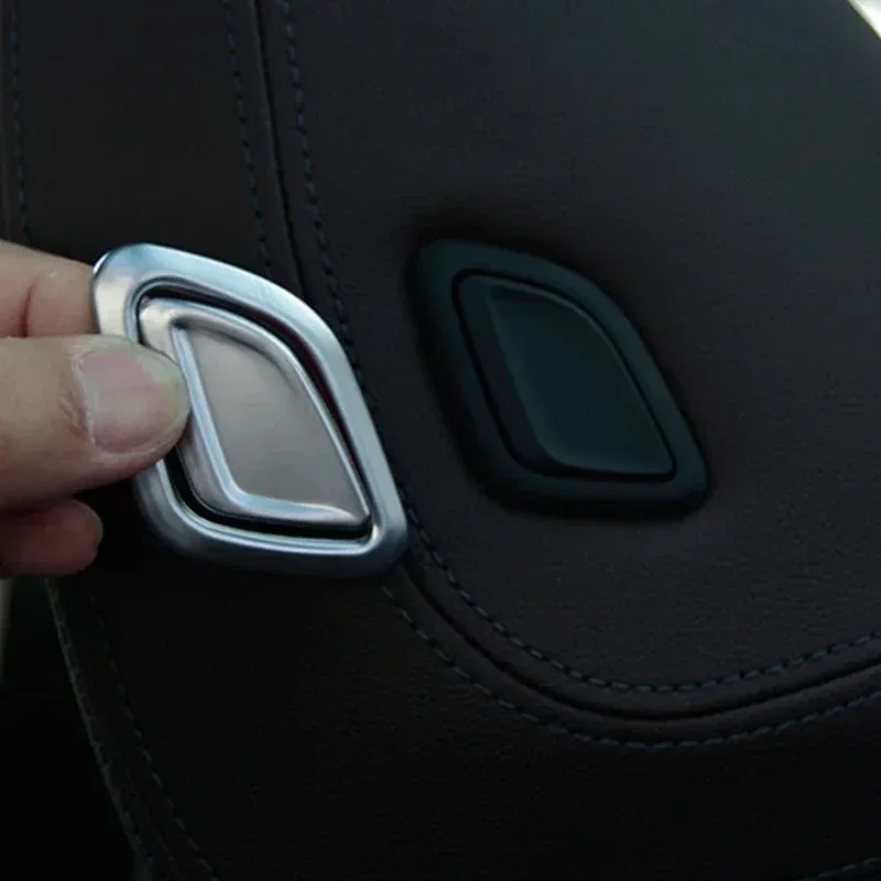 For BMW 3 Series G20 G28 2020-2024 ABS Carbon Fiber Pattern Car Headrest Buttons Cover Trim Interior Accessories