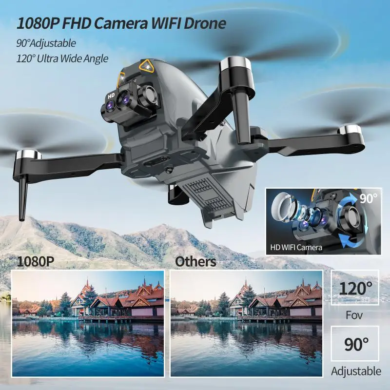 S177 Drone per evitare gli ostacoli 8K HD fotografia aerea doppia fotocamera con posizionamento del flusso ottico FPV giocattoli per aerei a quattro assi