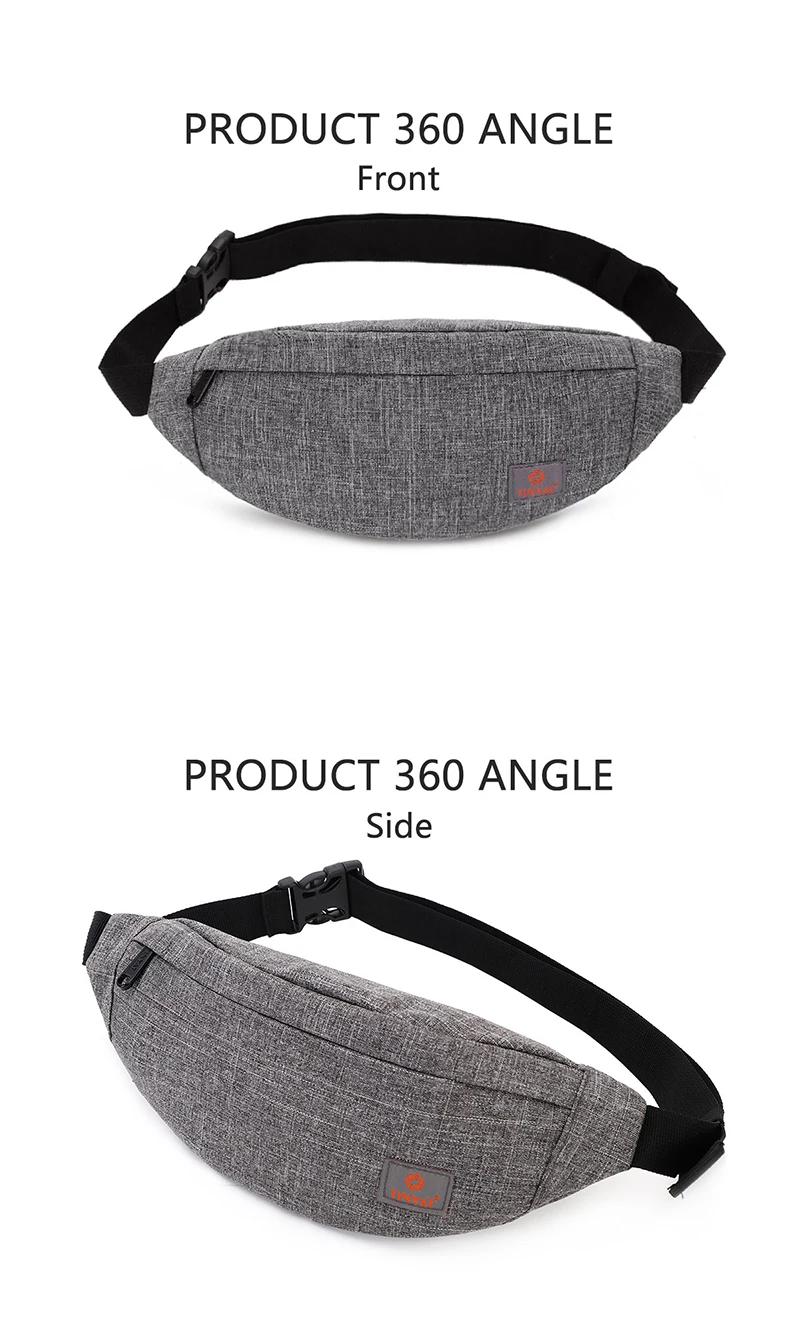 TINYAT Neue Frauen Casual Taille Pack Tasche Marke Leinwand Schulter Fanny Packs Frauen Gürtel Tasche Tasche Für Geld Telefon Schwarz Bum Hüfte Tasche – Detail 6