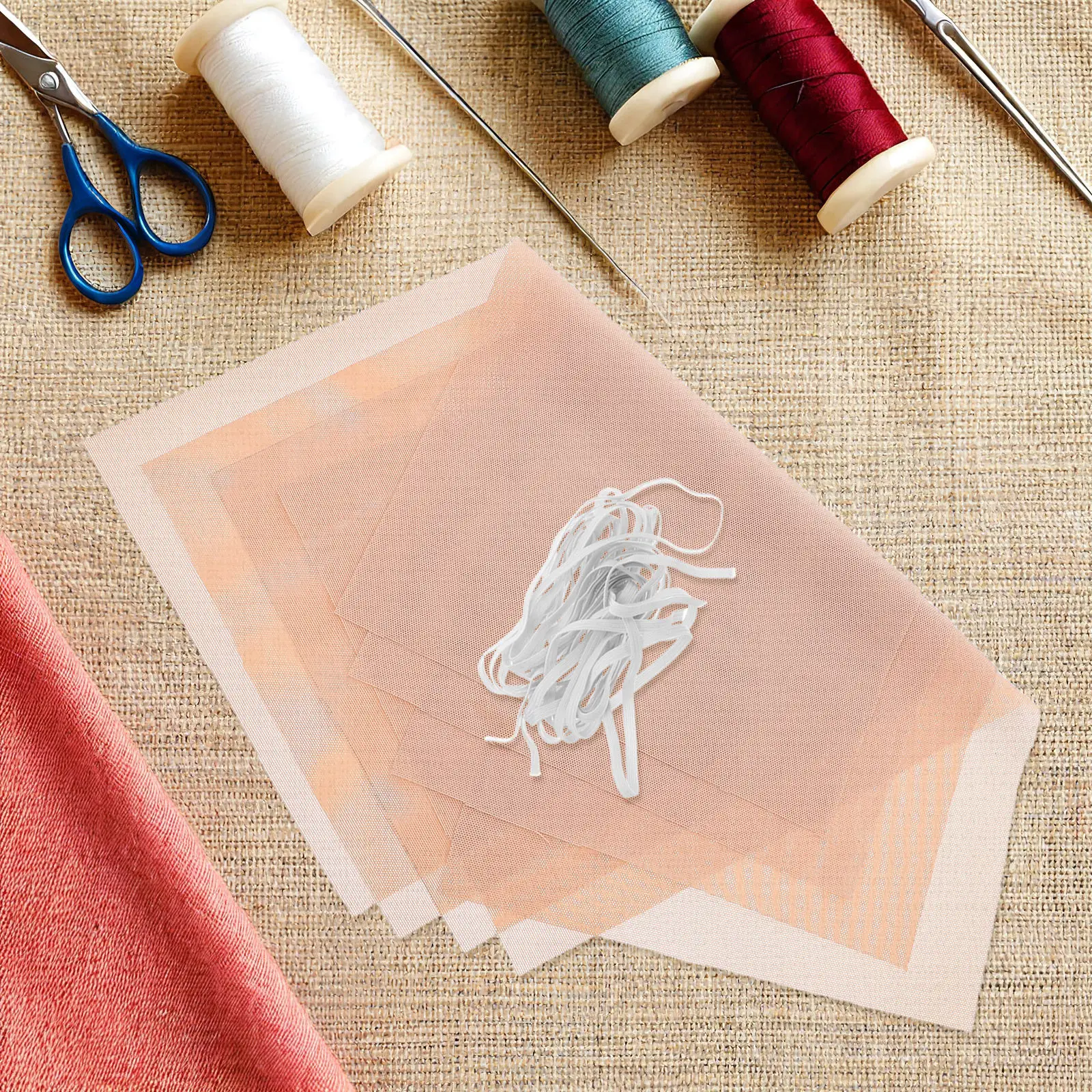 5Pcs Bjd Cap Stretchy Fabric Inner Net Protective Hair Liner Base for DIY Hair Styling and Modification Miniature Net
