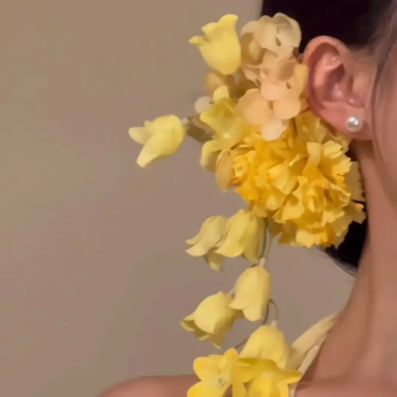 مشبك فهم زهرة الزنبق - إكسسوارات شعر عصرية على الطراز الصيني الجديد، أغطية رأس على شكل زهرة، دبوس شعر جانبي للركاب