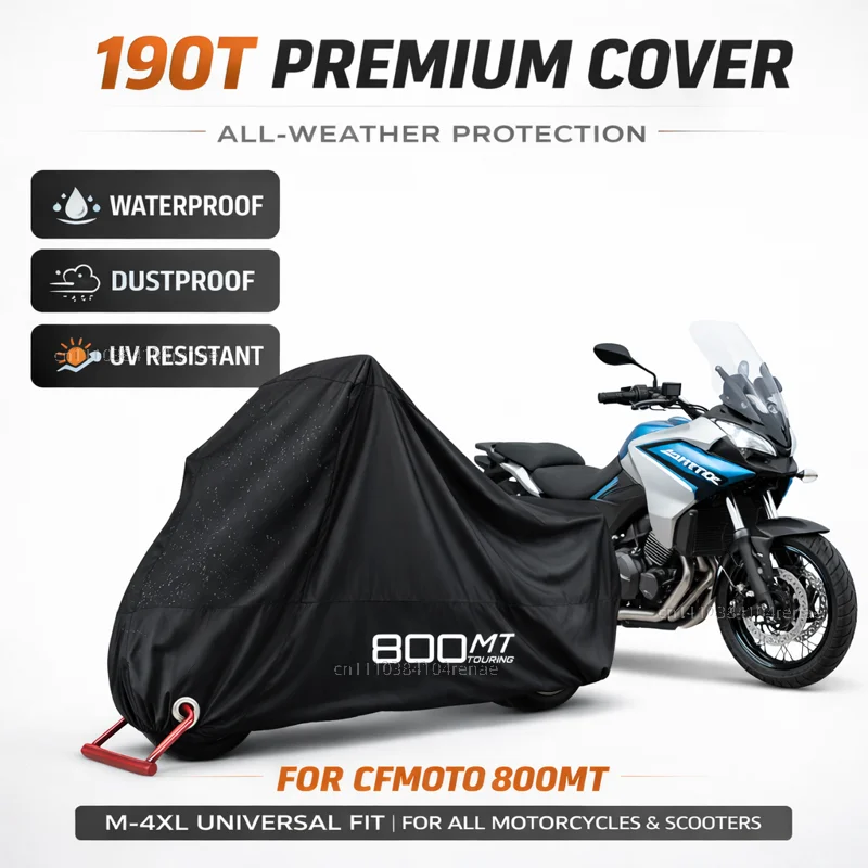 

For CFMOTO 800MT 800 MT 2021 2022 CF800 CF MT800 190T Motorcycle Cover Waterproof Dustproof UV Protection All Season