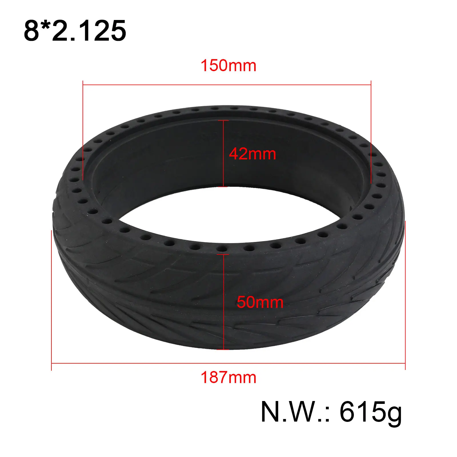 

Brake Cover Electric Scooter Tyre 8x2.125 Tyre Seamless Installation Fit Puncture Resistant Daily Use Longevity