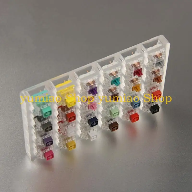 587B Cherry MX Tester per interruttori Coperchio albero Trasparente Keycap Base Tastiere meccaniche Strumento test per a