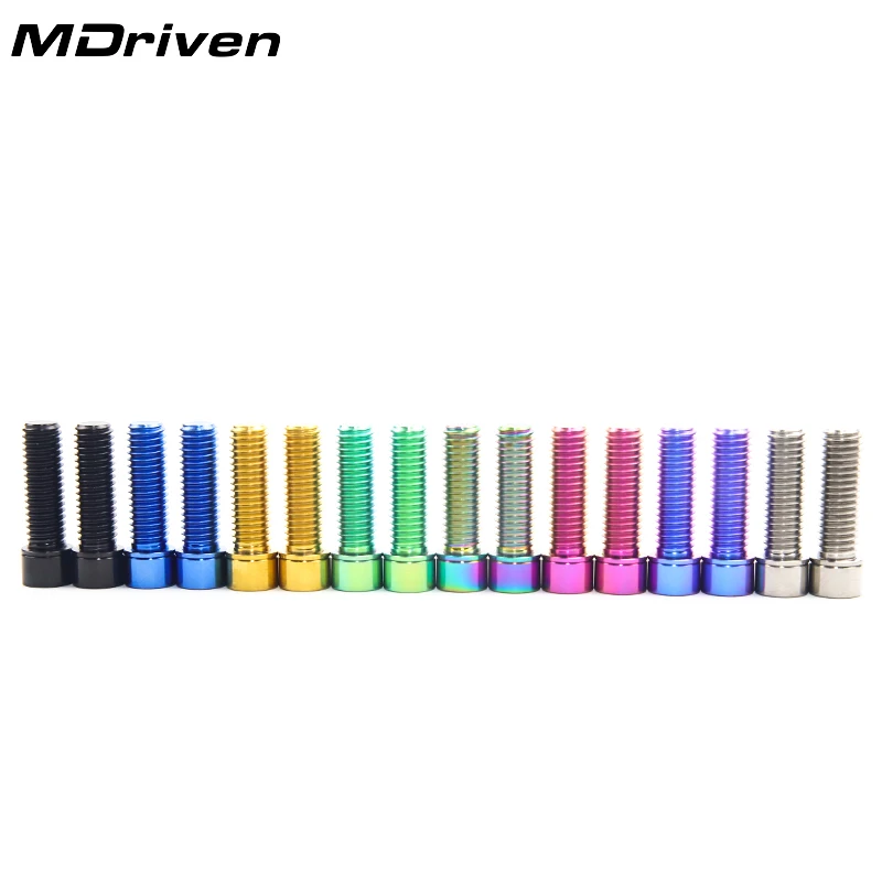 M Driven M8 X 25mm Ultra-light Titanium Alloy Bolts for BMX Stem BMX Bike Weight-reduction Screws BMX Handlebar Stem Bolts