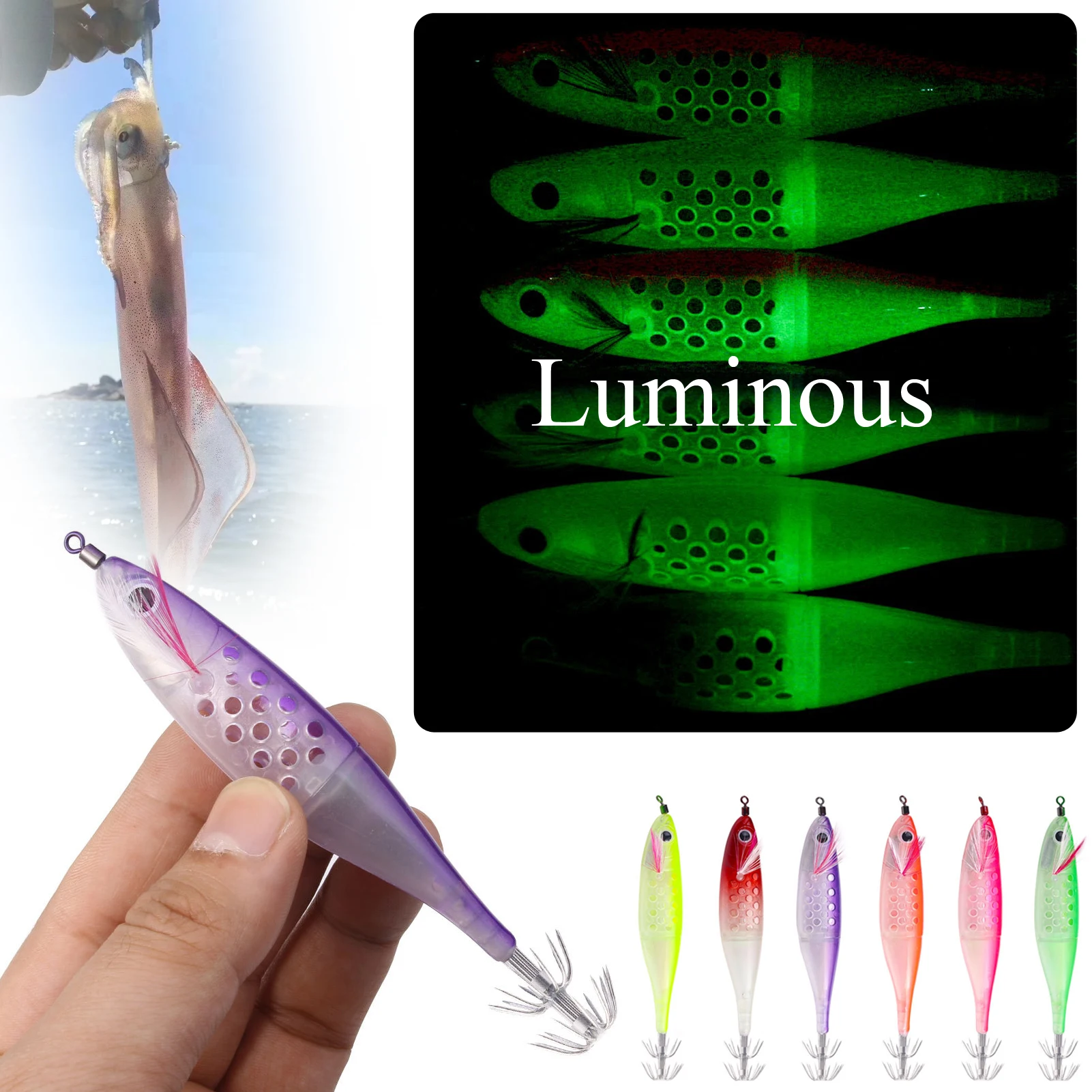 Free Fisher Señuelo Wobbler de pulpo luminoso para lubina nocturna - imagen 3