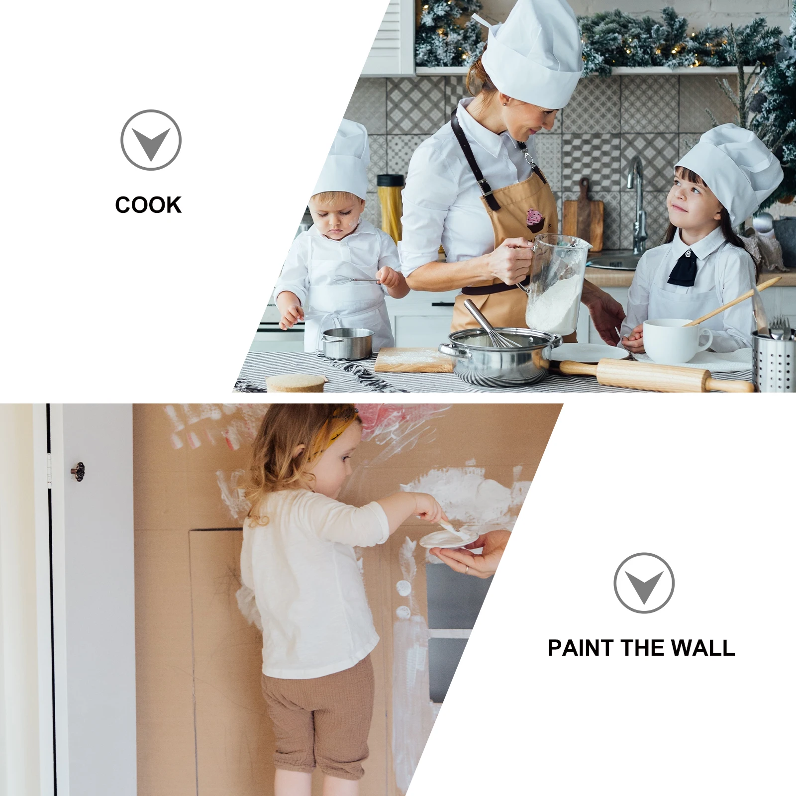 

3Pcs Complete Kids Kitchen Gift Playset with Apron Cooking Sleeve for Kids Cooking Play (Pink, L)