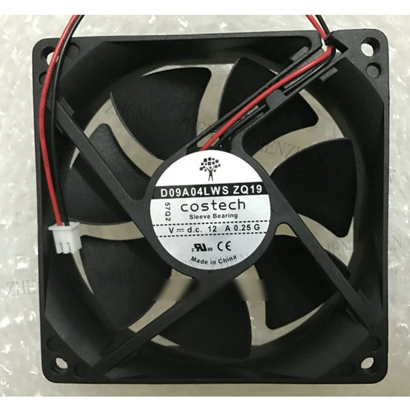 

S New for COSTECH D09A04LWS ZQ19 DC12V 0.25A 2-wire DC fan#QW