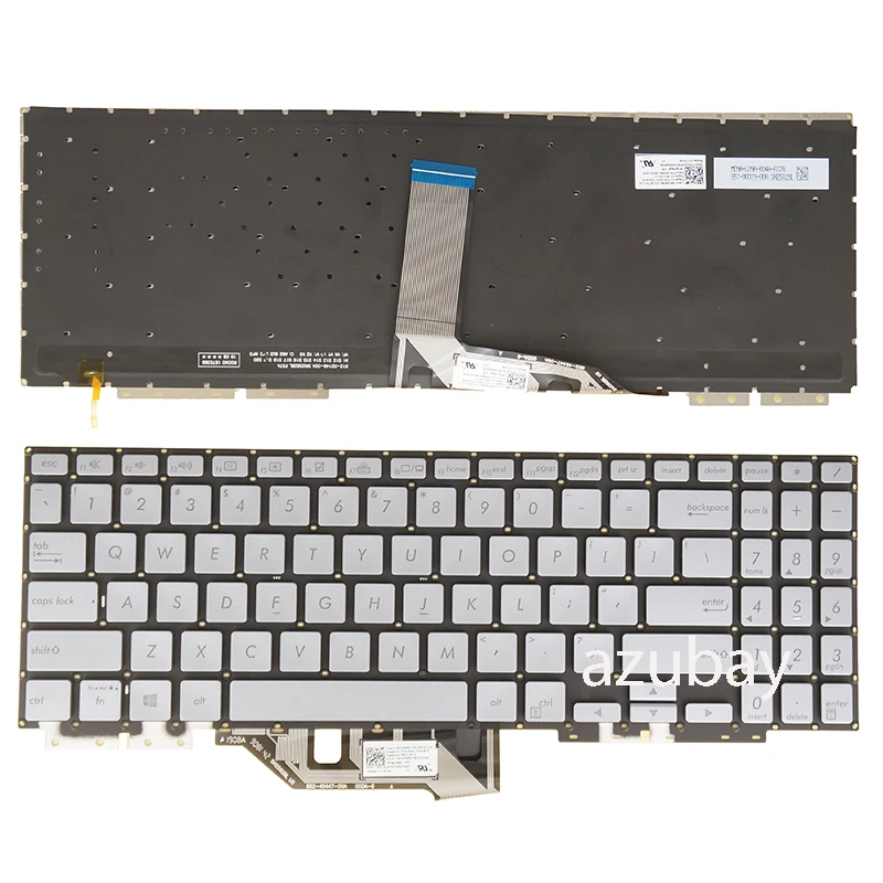 Keyboard For Asus ZenBook UX562F UX562FA UX562FAC SN2582BL1 SG-95730-XUA 0KNB0-563HUS00 Backlit US Silver gray