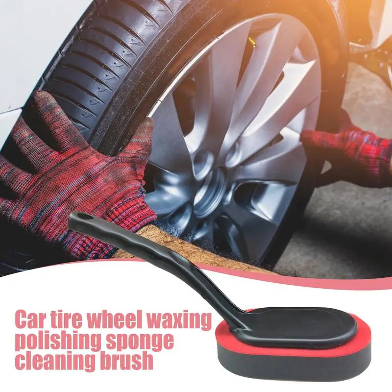 Car Tire Wheel Brush Auto Waxing Polishing Sponge Washing Cleaning Brush Long Handle Car Air Vent Brush Car Interior Accessories