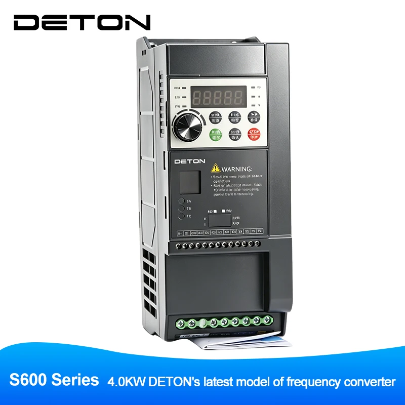 DETON high performance CNC machine tool frequency converter 4.0KW 0-500Hz 220/380V motor frequency vector control
