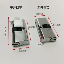 Lock Cylinder 54mm Double Door Single Door Indoor Anti-theft Aluminum Alloy Plug-in Door Lock Hook Lock Bladder