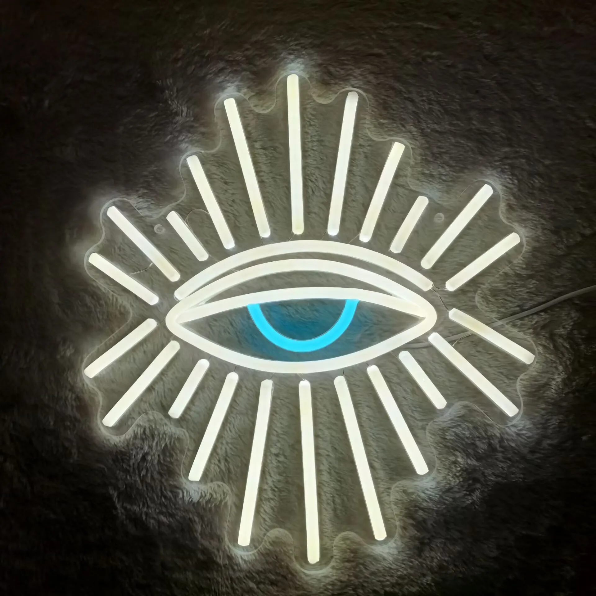 LED ضوء النيون عيون النيون علامات جدار ديكور لغرفة النوم غرفة الألعاب عيد الميلاد عيون حفلة أضواء ديكور جمالية الفن هدية للطفل