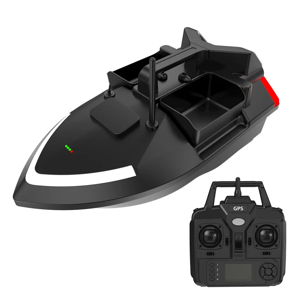 V020 RTR 2.4G 4CH GPS Fishing Bait RC Boat 500m Distance Intelligent 40 Positioning Points LED Lights Automatic Return Toys