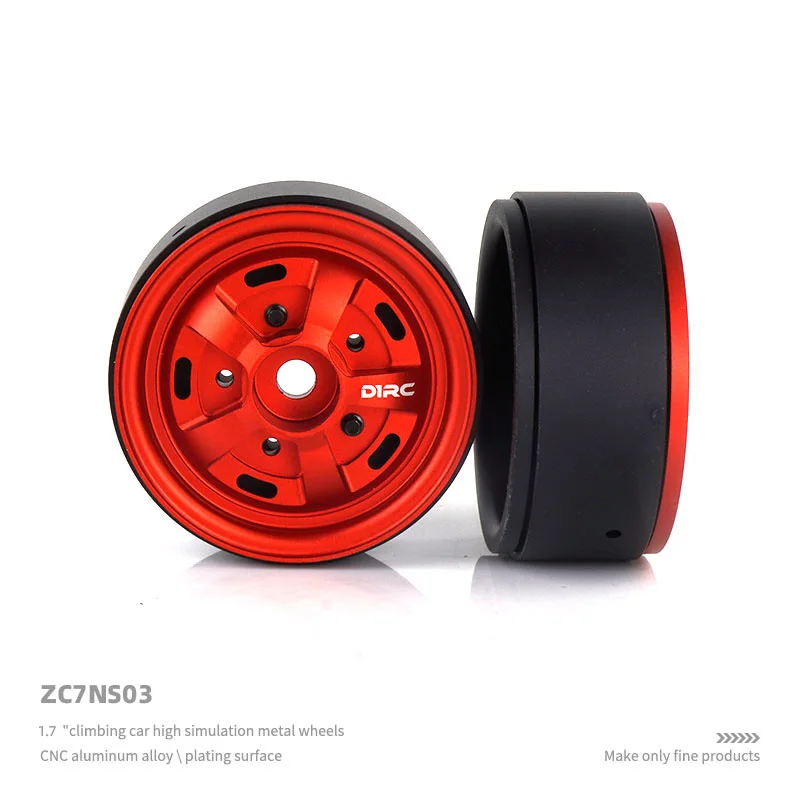 2 1.7-inch Metal Simulation Wheels King Kong Wheels Hub for 1/10 RC Crawler Car Traxxas TRX4 Land Rover Range Rover AXIAL SCX10