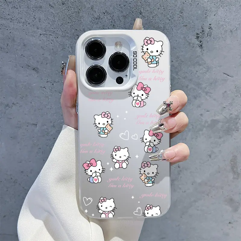 Custodia per telefono Sanrio Hello Kitty Kawaii Cartoon per iPhone 15 14 13 12 11 Pro Max XR XS MAX 7 8 Plus MINI Y2K Cover posteriore per ragazza