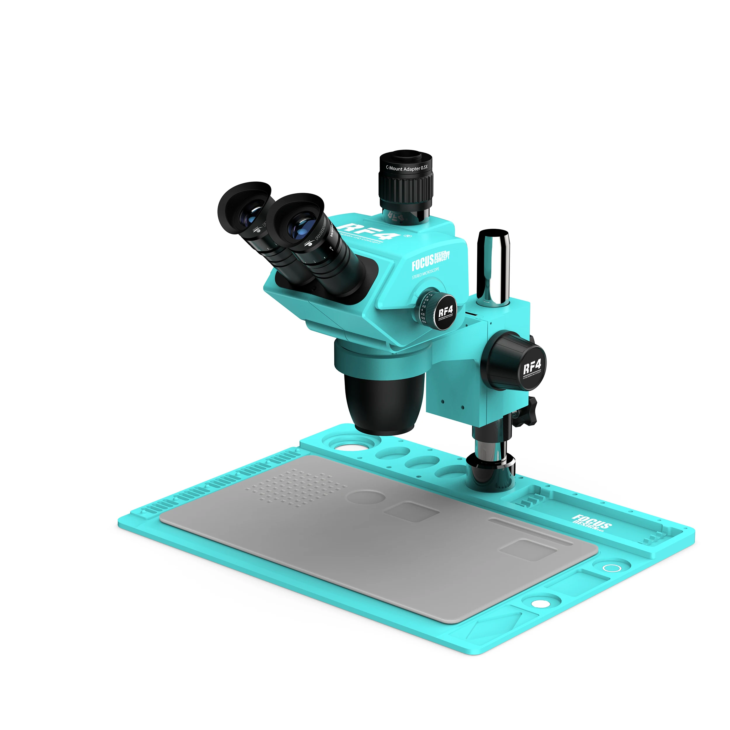 Aluminum Alloy Large Base Nine-speed Variable Magnification Locking Knob Microscope , Large Field Of Vision，RF6565PROD2