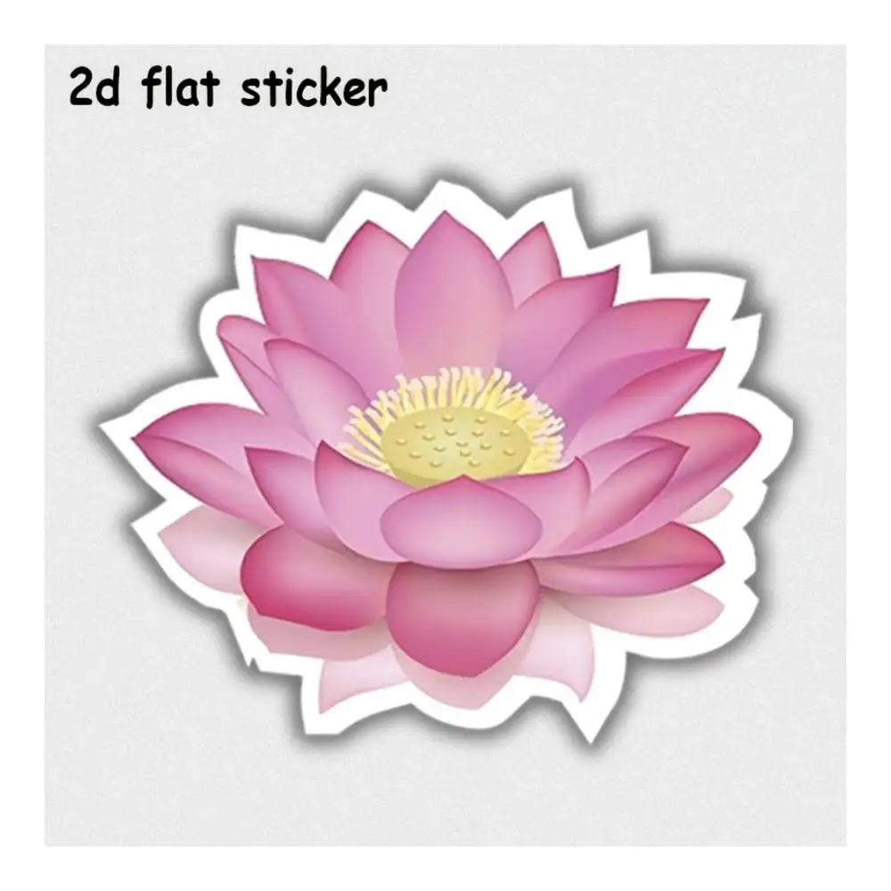 Lotus Flower Blooming Beauty 3.5in Vinyl Sticker For Cars, Laptops, Windows, Doors, Fridges, Water Bottles