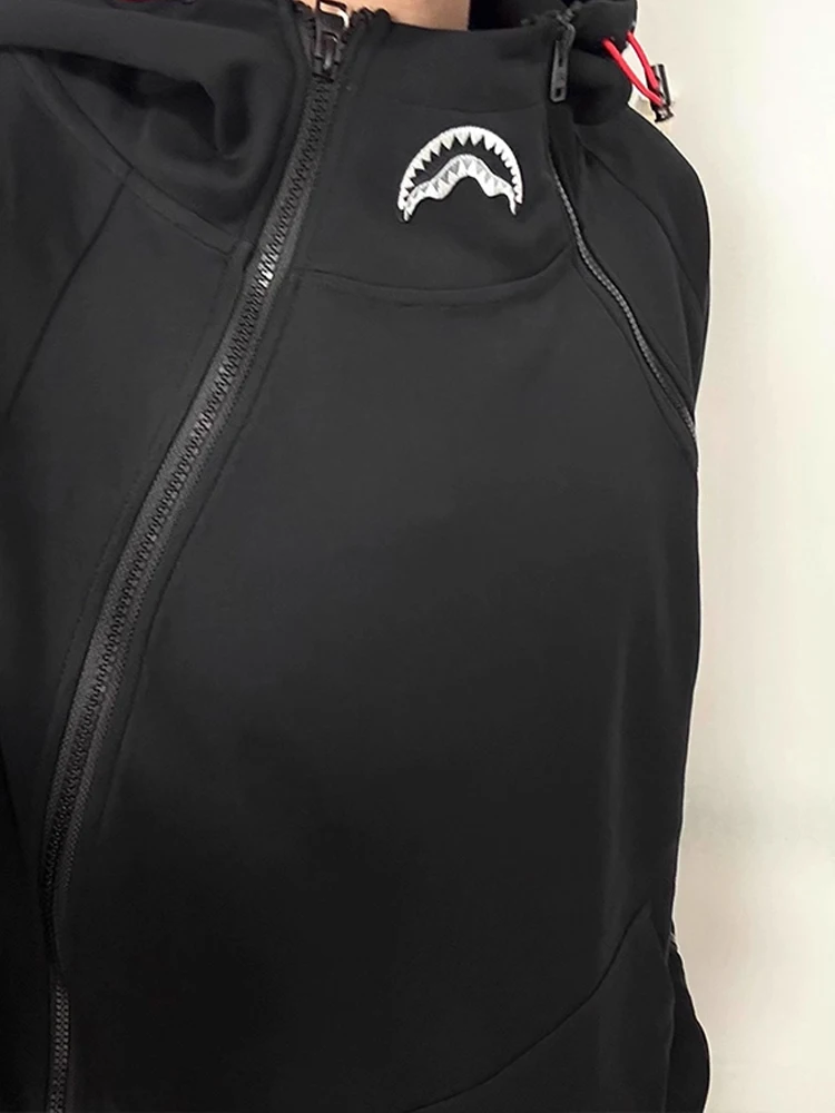 

Мужская осенняя толстовка Bla Cleanfit Ark с капюшоном и молнией, воротником-астронавтом, повседневная, свободного кроя, из полиэфирного волокна