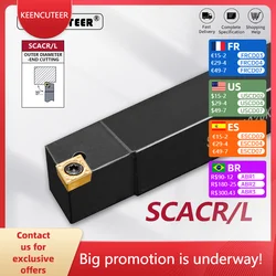 SCACR0808 SCACR1010 SCACR1212 SCACR1616 SCACR2020 External Turning Tool SCACR SCACL  Lathe Bar Turning Holder CNC Cutter Bar