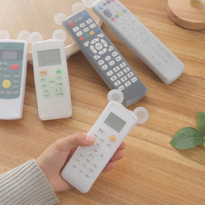 C Silicone Remote Control Protective Cover Air Condition TV Remote Control Waterproof Case Bear Ear Fluorescence Dustproof Cover