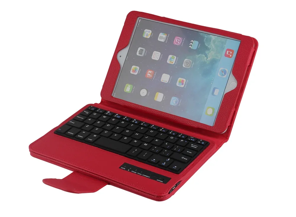 Funda estilo Litchi para IPad Mini 4 3 2 1 funda para teclado Bluetooth inalámbrico extraíble funda delgada magnética de cuero PU con soporte