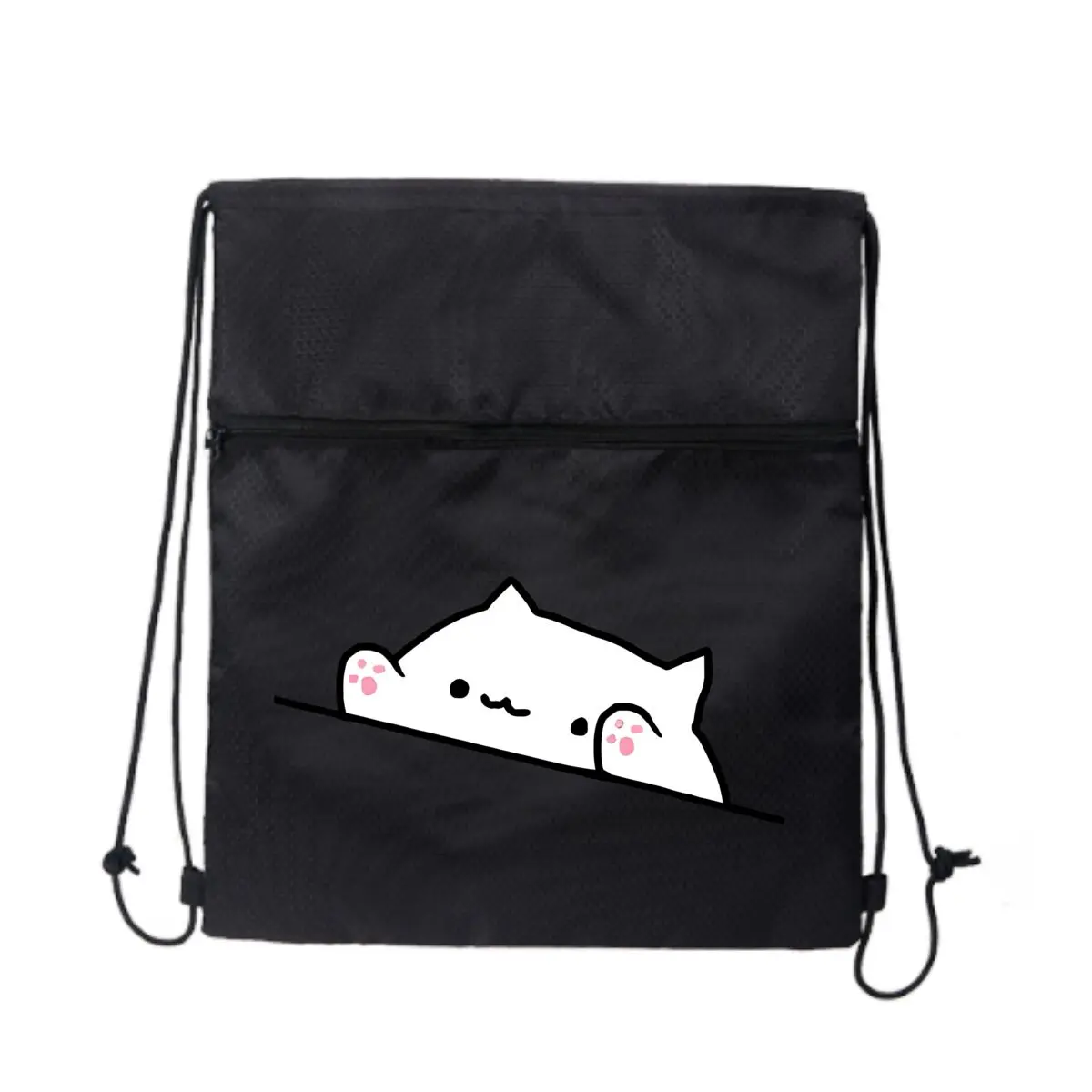 

Портативный дорожный рюкзак с милым белым котом, легкий простой спортивный рюкзак