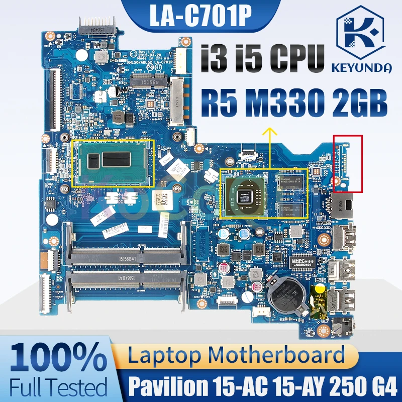 

Материнская плата для ноутбука HP Pavilion 15-AC 15-AY 250 G4 LA-C701P I3 I5 CPU R5 M330 2G 815241 -501 815245 -501 Материнская плата для ноутбука