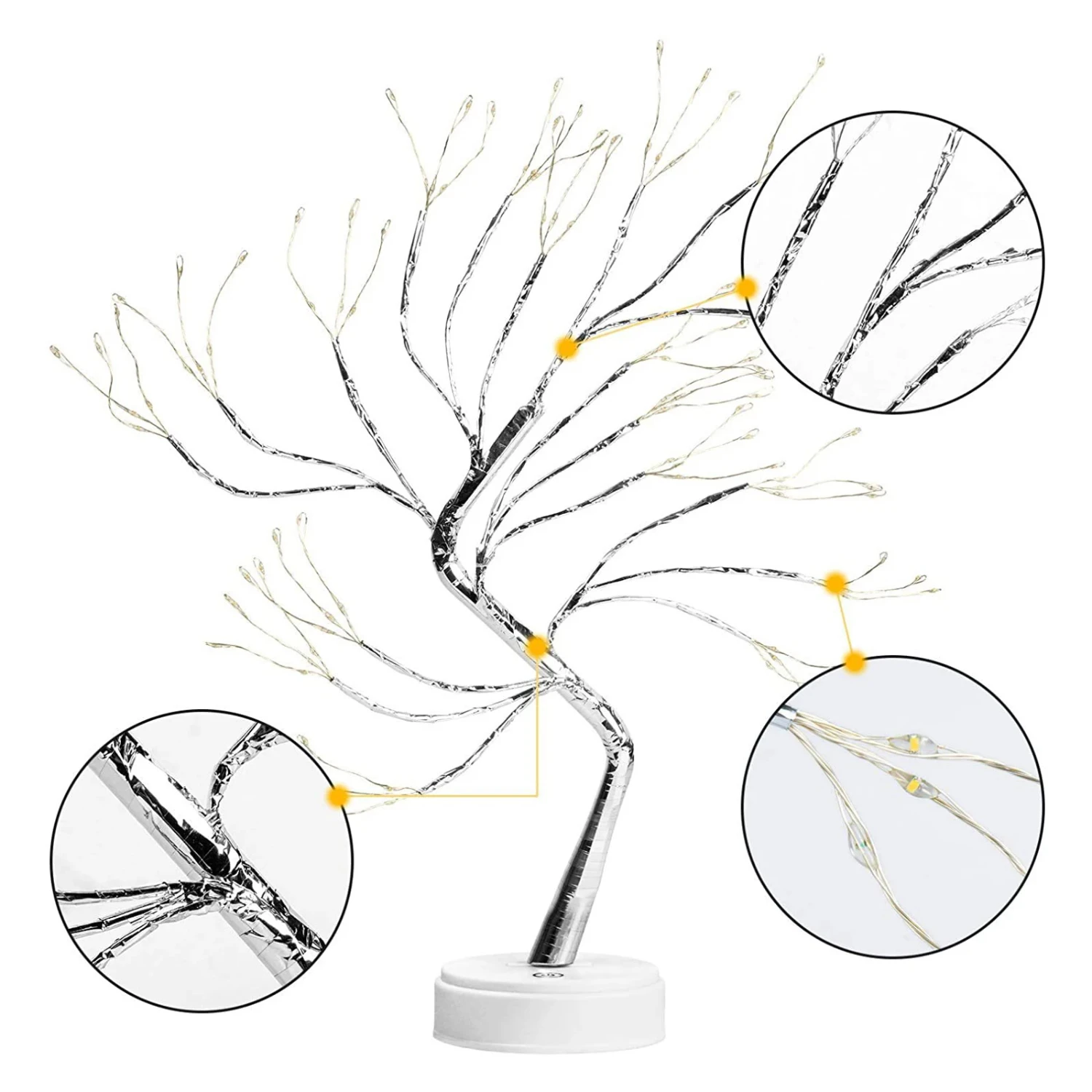 Elegant, Beautiful, and Versatile LED Tree Lamp - Stunning Tabletop Lighting Option for Bedroom or Party - Multifunctional and F