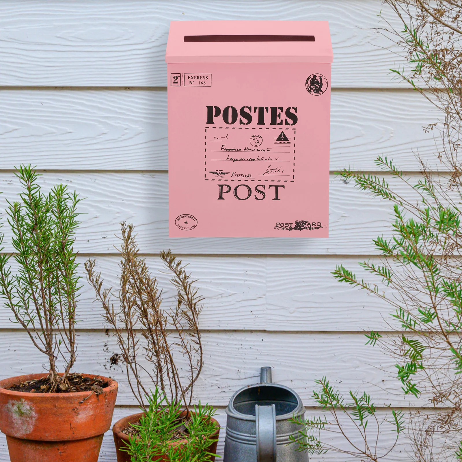 صندوق بريد متين على الحائط من الحديد العتيق، تصميم بسيط، سهل التركيب للعائلات، صندوق استراحة المؤسسات والشركات #4