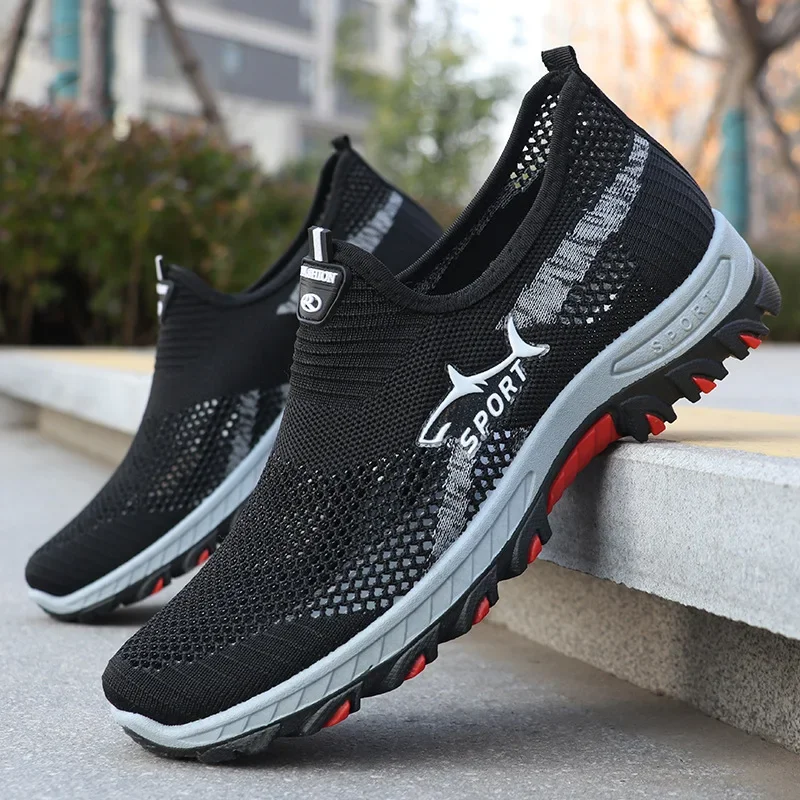 Summer Men's Mesh Casual Shoes 2025 Comfortable Breathable Sports Shoes Outdoor Anti-slip Soft Sole Walking Shoes Men's Sneakers - Image 4