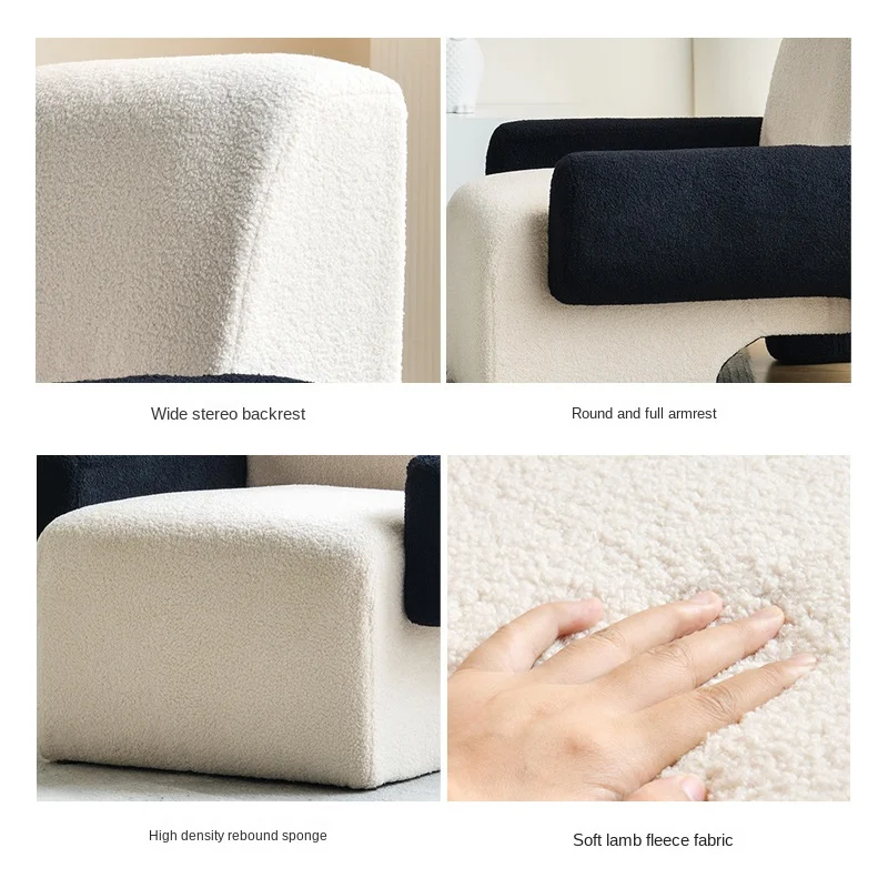 Wuli Haus nordischen Luxus Einzels ofa kleine Einheit Designer kreative Wohnzimmer Balkon faul Internet rot Lamm Fleece Sofa Stuhl