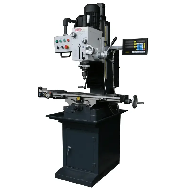 1500 watt 3-axis metal digital readout drilling and milling machine CE, maximum bit/mill capacity 45/80mm