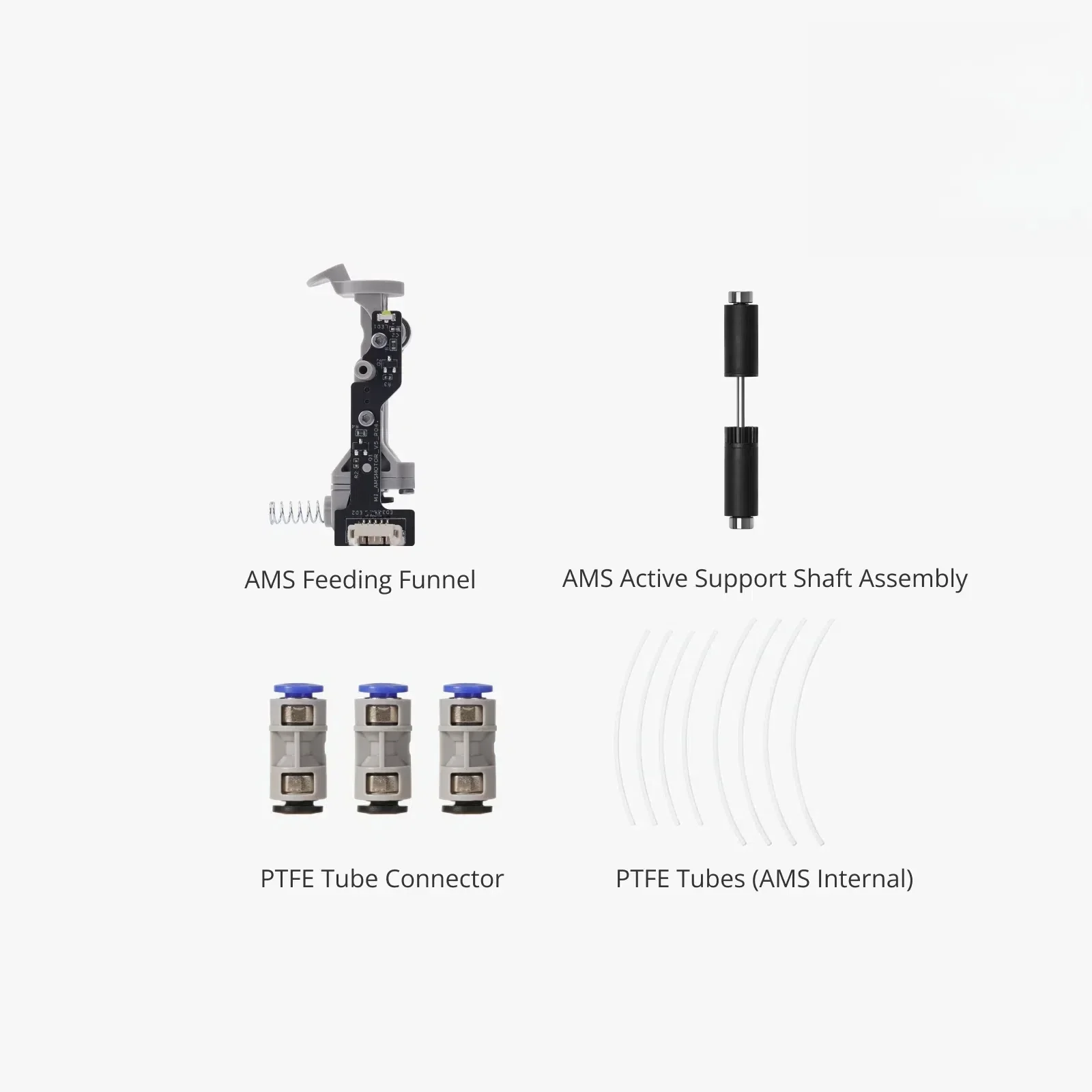 For Bambu AMS Maintenance Kit for BambuLab AMS Feeding Funnel Active Support Shaft Assembly PTFE Tube AMS Internal for BambooLab