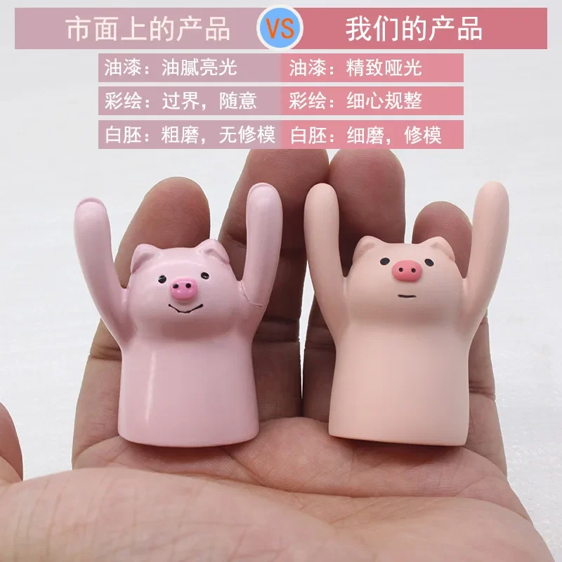 Cartoon Pig Frog Animal Figure Zakka Japan Style Sundry Goods Card Holder Memo Clip Cute Miniature Ornament Accessorie Figurines