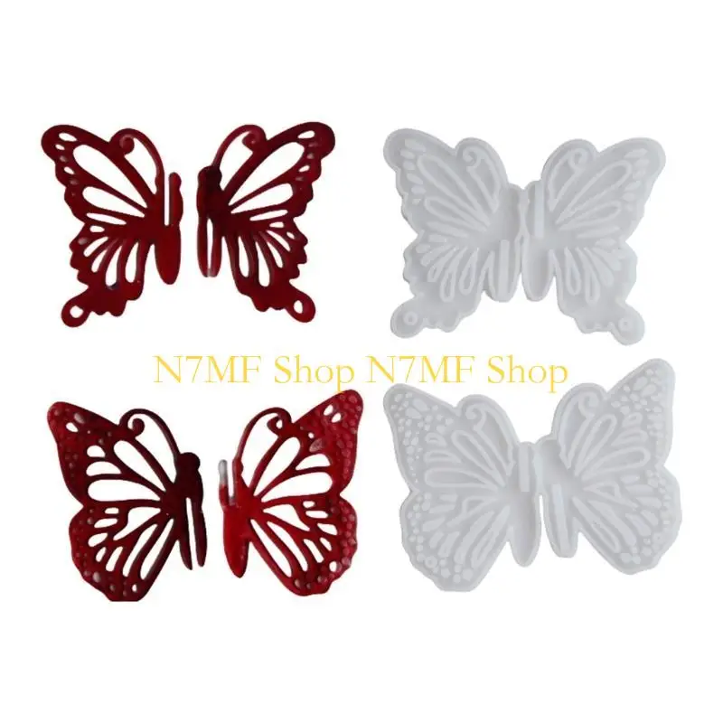 

N7MF гибкие силиконовые формы бабочки аксессуары форма для эпоксидной смолы орнамент кулон практический инструмент для ювелирных