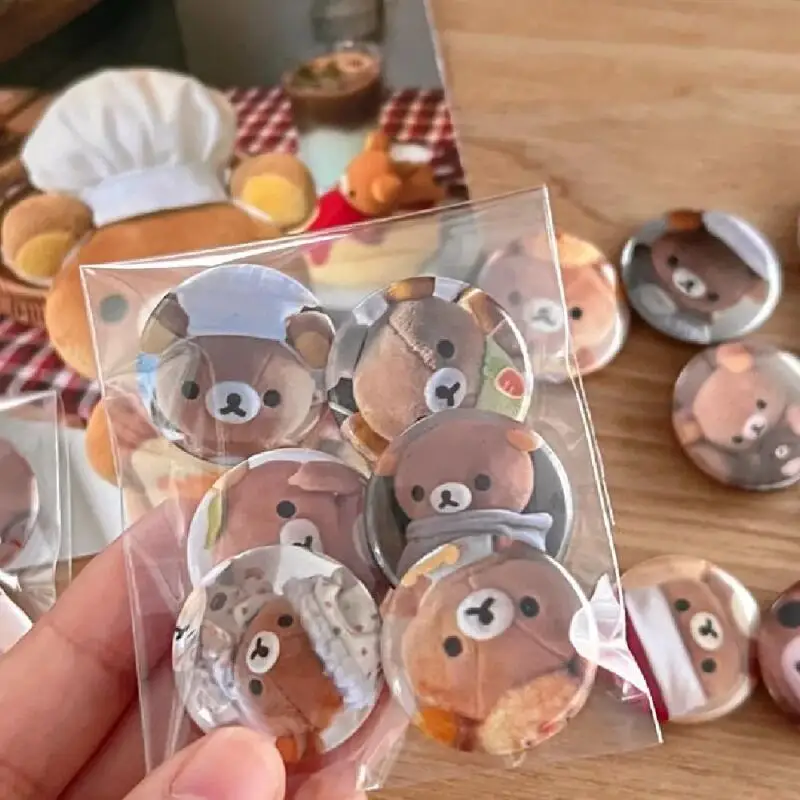 25 مللي متر Rilakkuma شارة صغيرة ريترو ستايل بروش يده حساب الديكور الملابس و itabag الديكور انمي ياباني المحيط