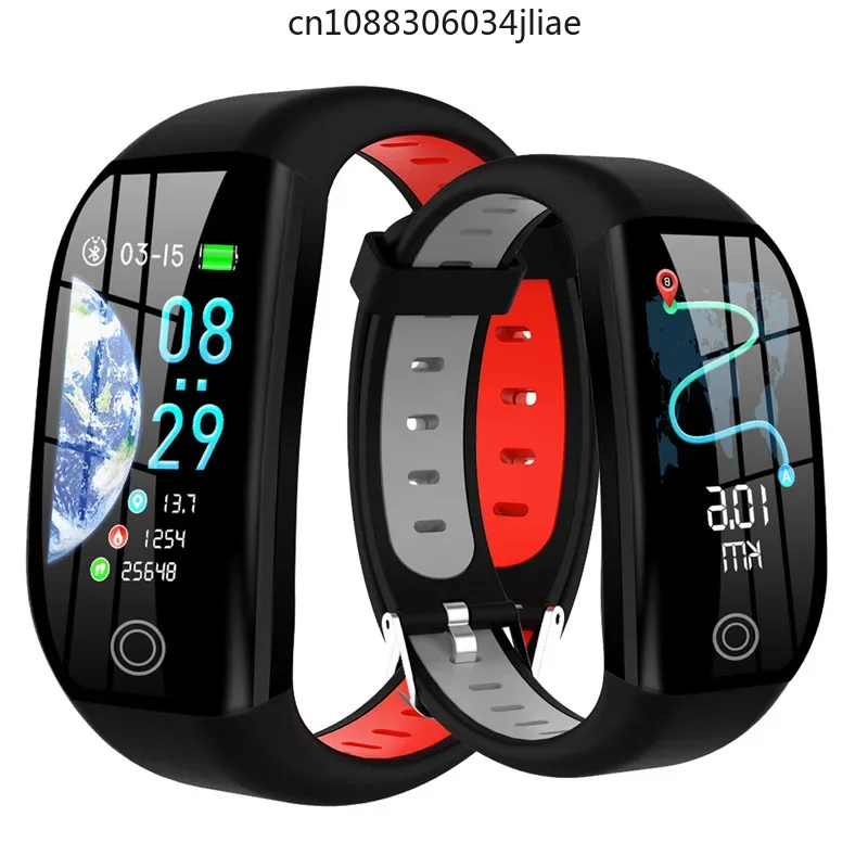 F21 smart bracelet large screen Bluetooth watch GPS track heart rate blood pressure information reminder long standby