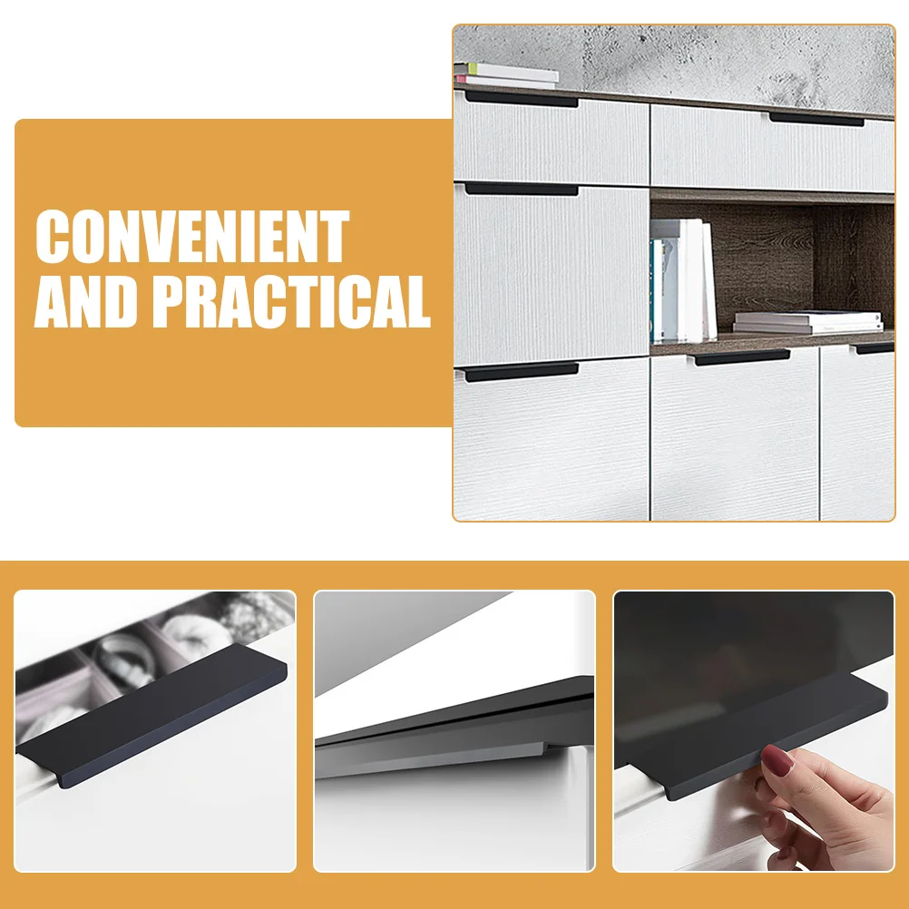 

4Pcs Modern Kitchen Cabinet Handles Rustproof Long Pulls for Drawer Wardrobe Closet Door Hardware Cabinet Handles