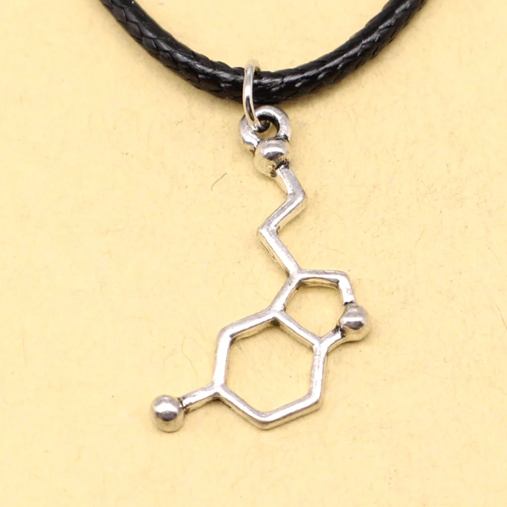 1 Piece Chemical Molecules Vintage Necklace Supplies For Jewelry 13x25mm